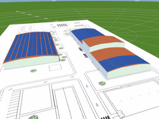 solar plant 3D design